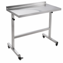 Mobile B4 assistant table, adjustable height, 304 stainless steel