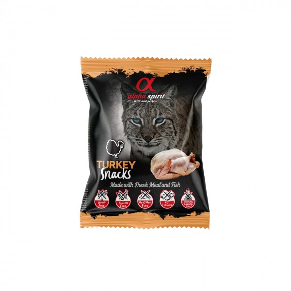 ALPHA SPIRIT Przysmak kostka dla kotów indyk [J20 1] 50g