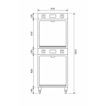 Klatka weterynaryjna 2-stanowiskowa - INFRARED + OXYGEN DOOR POT-58A