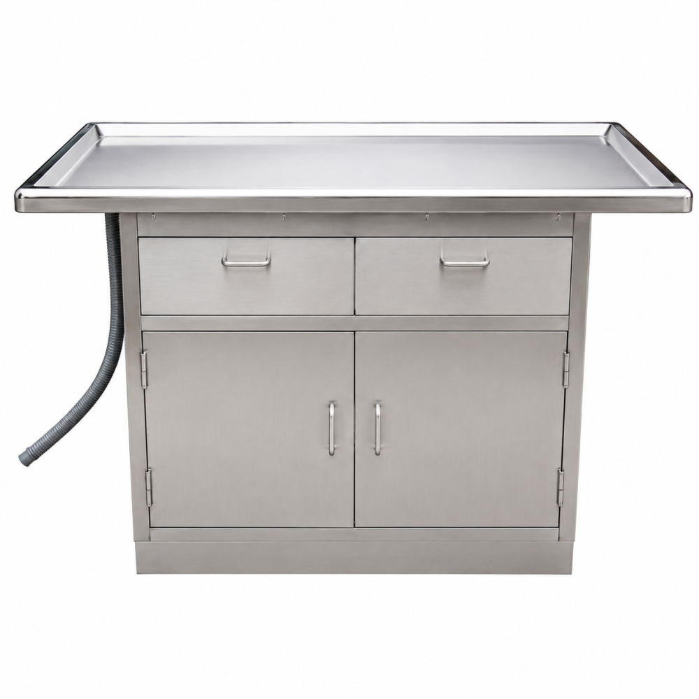 Professional POT-18 grooming table, concave tabletop with drain