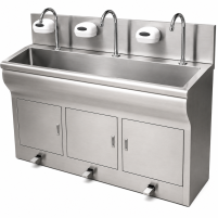 WB-L3 – three-station 304 stainless steel surgical hand-washing station