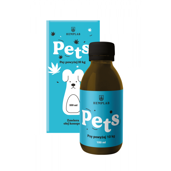 HEMPLAB PETS Olej dla psów i kotów powyżej 10kg 100ml HEMPLAB PETS Olej dla psów i kotów powyżej 10kg 100ml