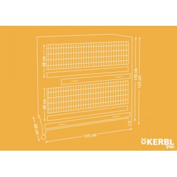 KERBL Klatka dla gryzoni Indoor Deluxe 115x60x118cm, drewniana [81703]