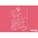 KERBL Drapak dla kota Creativ Adventure beżowo-jasnoszary [81586]