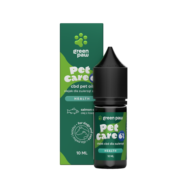 GREEN PAW Pet Care 6% olejek dla zwierząt z CBD 10ml