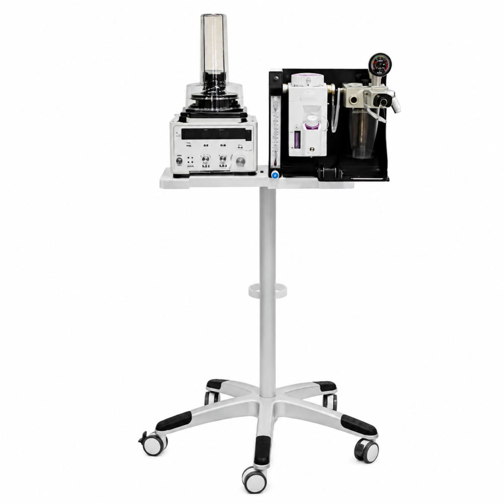 Veterinary anaesthesia ventilator with LCD screen and comprehensive monitoring
