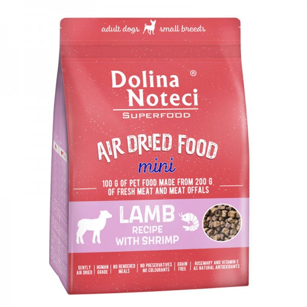 DOLINA NOTECI SUPERFOOD Mini Danie z jagnięciny z krewetką karma suszona dla psa 1kg DOLINA NOTECI SUPERFOOD Mini Danie z jagnięciny z krewetką karma suszona dla psa 1kg