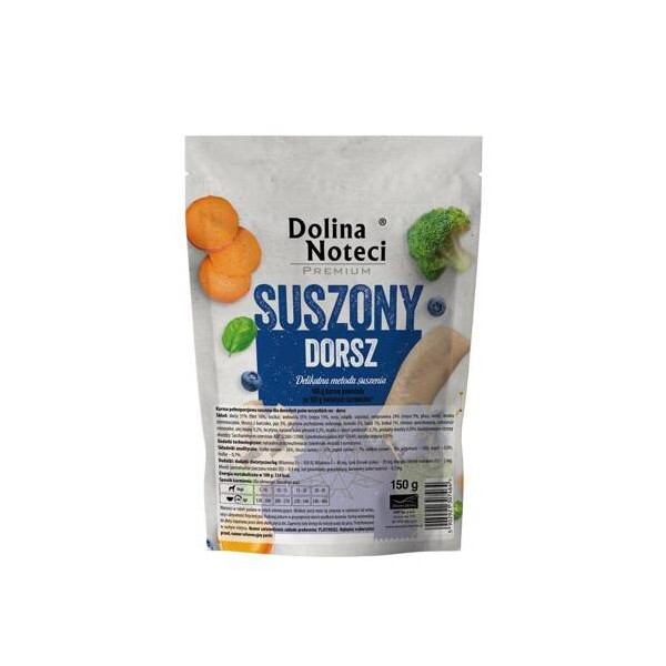 DOLINA NOTECI Karma suszona dla psa z dorszem 150g DOLINA NOTECI Karma suszona dla psa z dorszem 150g