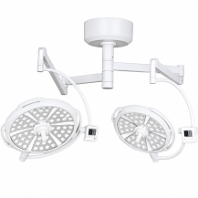 Double-dome LED operating lamp – shadowless, adjustable colour and brightness, high CRI