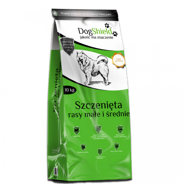 DOGSHIELD Karma dla szczeniąt ras małych i średnich z jagnięciną 10kg DOGSHIELD Karma dla szczeniąt ras małych i średnich z jagnięciną 10kg