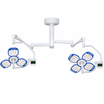 Ceiling-mounted double-dome LED operating lamp – shadowless, high uniformity