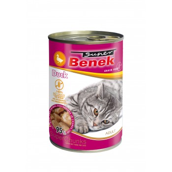 SUPER BENEK bezzbożowe kąski z kaczką w sosie puszka 415g