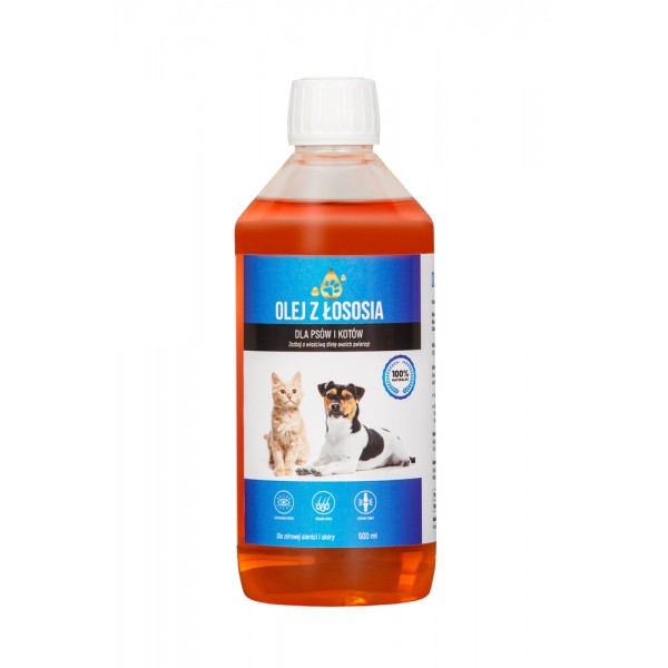 LAB-V Olej z Łososia dla psa i kota 500ml