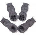 AKOPAWON Antyposlizgowe skarpetki dla psów, 4 sztuki, kolor czarny, rozmiar 2XL,  psa psów 6-10kg