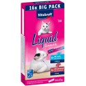 VITAKRAFT CAT LIQUID SNACK przysmak z wątróbką i łososiem 16sztuk