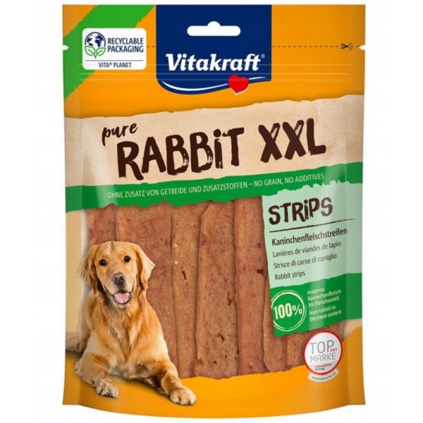 VITAKRAFT RABBIT Paski mięsne z królikiem XXL przysmak dla psa 250g VITAKRAFT RABBIT Paski mięsne z królikiem XXL przysmak dla psa 250g