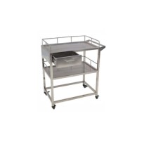 Wózek narzędziowy weterynaryjny B2, Inox 304, szuflady, kółka z hamulcem