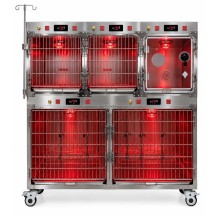 INFRARED five-compartment insulated animal cage with infrared heating