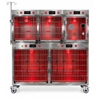 INFRARED five-compartment insulated animal cage with infrared heating
