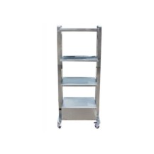Wózek laboratoryjny B6, Inox 304, gniazdo elektryczne, opcja kółek/nóżek