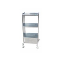 Uniwersalny wózek weterynaryjny B7, Inox 304, 3 półki, regulacja podstawy
