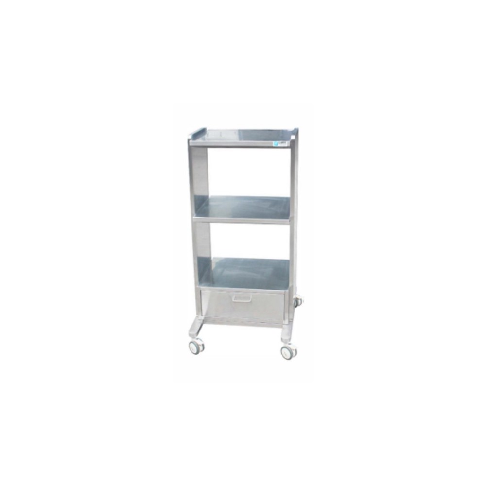 Uniwersalny wózek weterynaryjny B7, Inox 304, 3 półki, regulacja podstawy