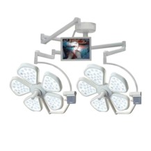 Lampa operacyjna LED dwuczaszowa „kwiat” sufitowa – regulacja natężenia i barwy