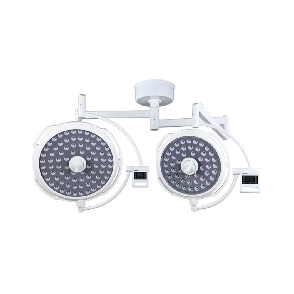 Lampa operacyjna LED dwuczaszowa sufitowa – bezcieniowa, szeroki zakres regulacji YDE-700/500J