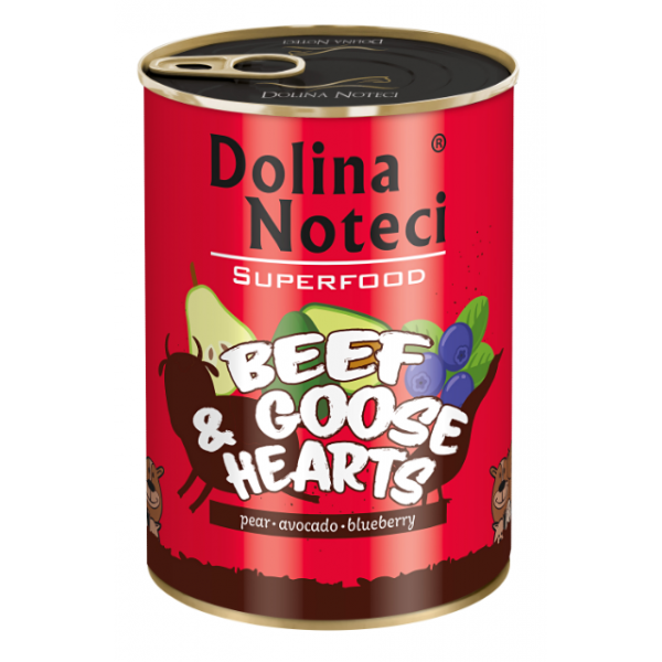 DOLINA NOTECI SUPERFOOD Wołowina i serca z gęsi 400g DOLINA NOTECI SUPERFOOD Wołowina i serca z gęsi 400g
