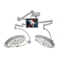 Lampa operacyjna LED dwuczaszowa sufitowa – bezcieniowa, regulowana, wysoki CRI