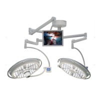 Lampa operacyjna LED dwuczaszowa sufitowa – bezcieniowa, regulowana, wysoki CRI