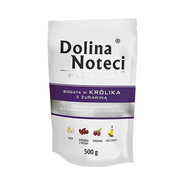 DOLINA NOTECI BOGATA W KRÓLIKA Z ŻURAWINA 500g DOLINA NOTECI BOGATA W KRÓLIKA Z ŻURAWINA 500g