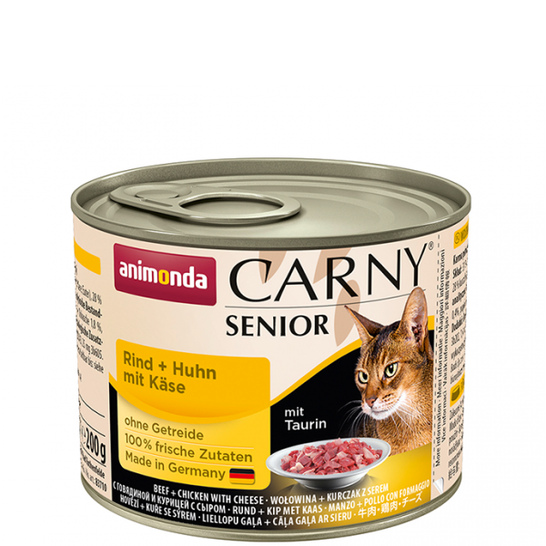ANIMONDA Carny Senior puszka wołowina i kurczak z serem żółtym 200 g ANIMONDA Carny Senior puszka wołowina i kurczak z serem żółtym 200 g