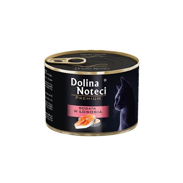 DOLINA NOTECI DLA KOTA BOGATA W ŁOSOSIA 185g DOLINA NOTECI DLA KOTA BOGATA W ŁOSOSIA 185g