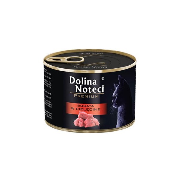 DOLINA NOTECI DLA KOTA BOGATA W CIELĘCINĘ 185g DOLINA NOTECI DLA KOTA BOGATA W CIELĘCINĘ 185g