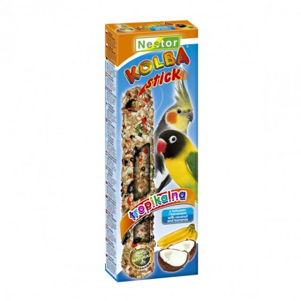 NESTOR KOLBA PAPUGA ŚREDNIA OWOCE TROPIKALNE KOKOS 115g NESTOR KOLBA PAPUGA ŚREDNIA OWOCE TROPIKALNE KOKOS 115g