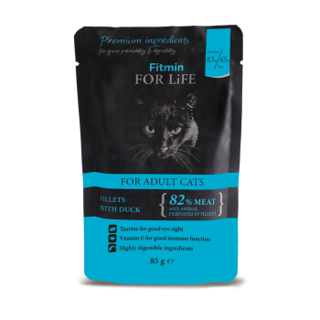 FITMIN cat For Life pouch adult duck 85g