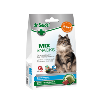 DR SEIDEL SMAKOŁYKI MIX 2w1 na świeży oddech & malt dla kotów 60 g