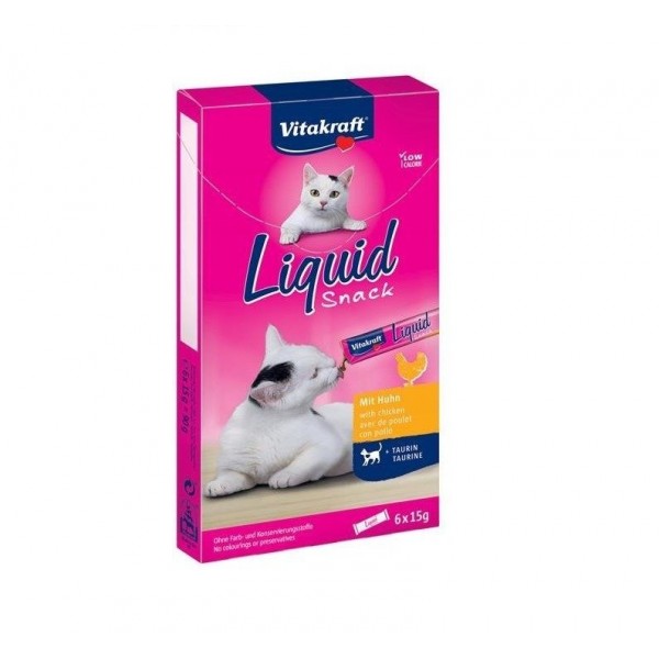 VITAKRAFT CAT LIQUID SNACK 6szt kurczak/tauryna/KOT VITAKRAFT CAT LIQUID SNACK 6szt kurczak/tauryna/KOT