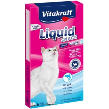 VITAKRAFT CAT LIQUID SNACK 6szt łosoś/omega3 d/kot