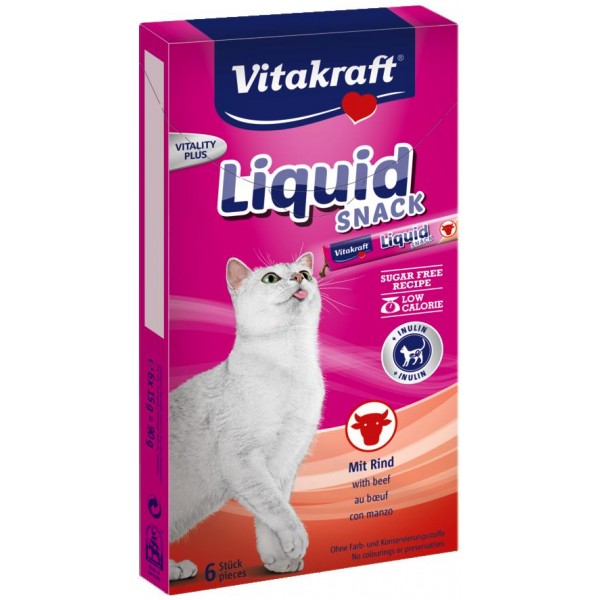 VITAKRAFT CAT LIQUID SNACK 6szt woł/inulina d/kota VITAKRAFT CAT LIQUID SNACK 6szt woł/inulina d/kota