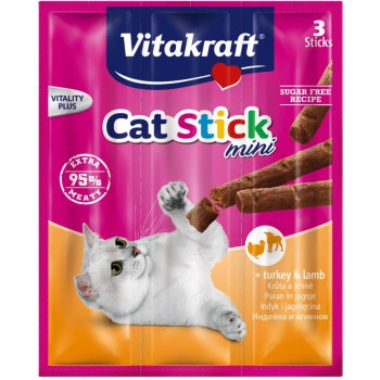 VITAKRAFT CAT STICK MINI 3szt indyk/jagnięcina