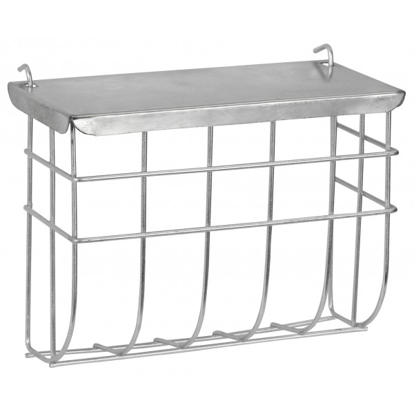 KERBL Metalowy paśnik na siano, z przykrywką, 25 x 9 x 17 cm [82858]