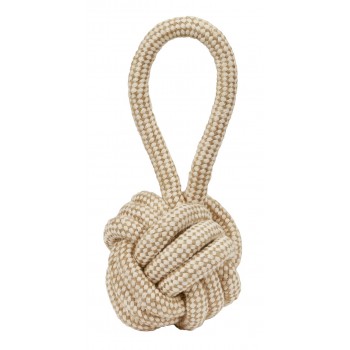 KERBL Zabawka piłka na sznurze z juty, 12 x 31 cm [81455]