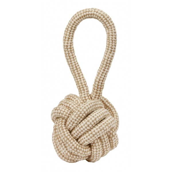 KERBL Zabawka piłka na sznurze z juty, 12 x 31 cm [81455]