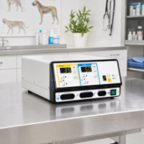 Przenośna weterynaryjna jednostka elektrochirurgiczna mono/bipolar — w gabinecie weterynaryjnym