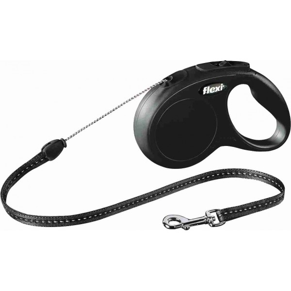 FLEXI SMYCZ New Classic SZNUREK 5 m,ROZM. S,CZARNA,12kg [FL-2528]
