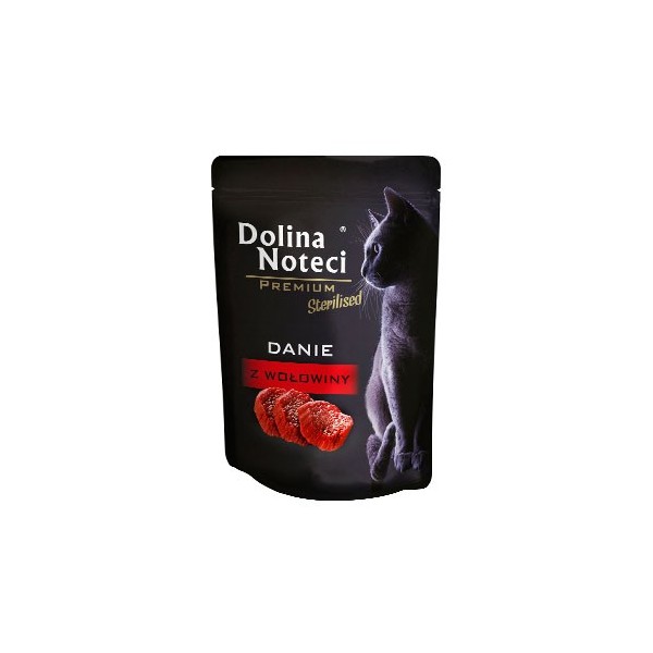 DOLINA NOTECI Danie z wołowiny koty sterylizowane saszetka 85g DOLINA NOTECI Danie z wołowiny koty sterylizowane saszetka 85g