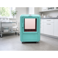 Kompaktowa komora pielęgnacyjna POT-130, do 5 kg, stabilna obudowa — w gabinecie weterynaryjnym