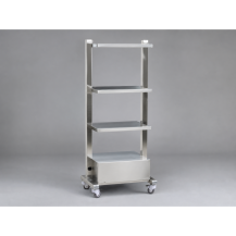 Wózek laboratoryjny B6, Inox 304, gniazdo elektryczne, opcja kółek/nóżek — detal produktu